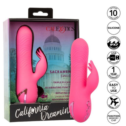 CALEXOTICS - SACRAMENTO SWEETIE VIBRADOR CONEJO ROSA DE CALIFORNIA DREAMING