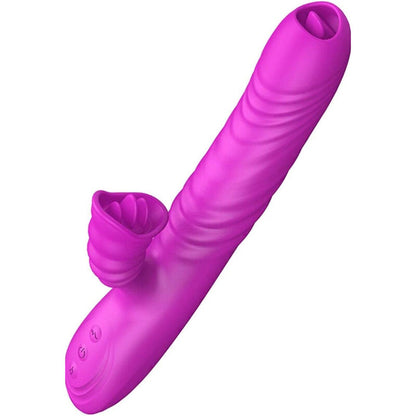 ARMONY - ANGELIA VIBRATEUR MULTIFONCTIONNEL DOUBLE LANGUE AVEC EFFET CHALEUR VIOLETTE