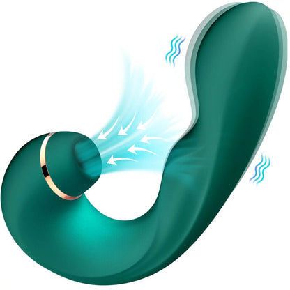 ARMONY - VIBRADOR Y SUCCIONADOR FLEXIBLE VERDE