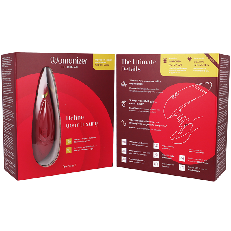 WOMANIZER - STIMULATEUR CLITORISÉ PREMIUM 2 BORDEAUX