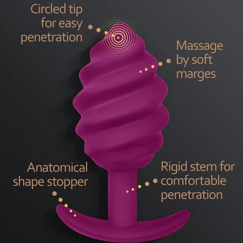 G-VIBE - GPLUG TWIST 2 PURPLE ANAL PLUG