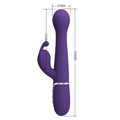 PRETTY LOVE - VIBRADOR CONEJO DEJON 3 EN 1 MULTIFUNCIÓN MORADO