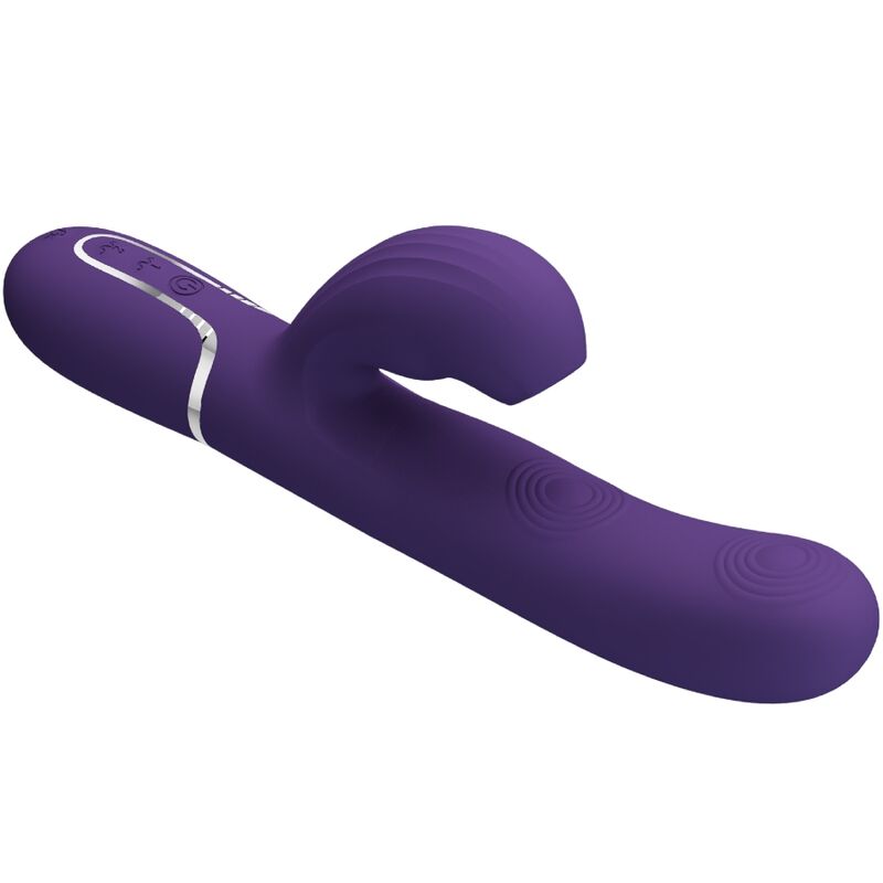 PRETTY LOVE - VIBRADOR PUNTO G PERLITA 3 EN 1 MULTIFUNCIÓN MORADO