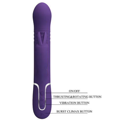 PRETTY LOVE - VIBRADOR CONEJO COALE 4 EN 1 MORADO