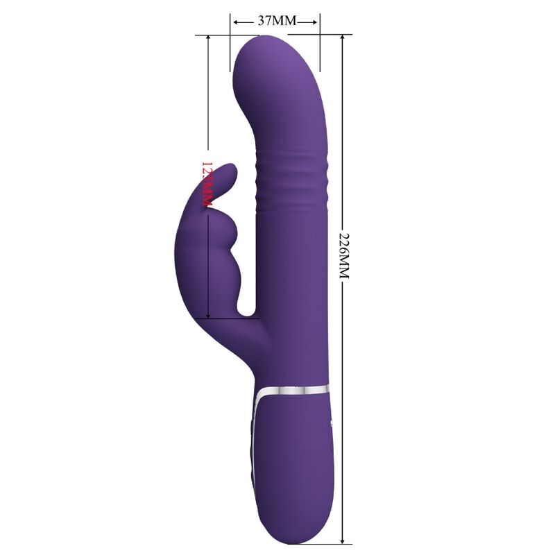 PRETTY LOVE - VIBRADOR CONEJO COALE 4 EN 1 MORADO