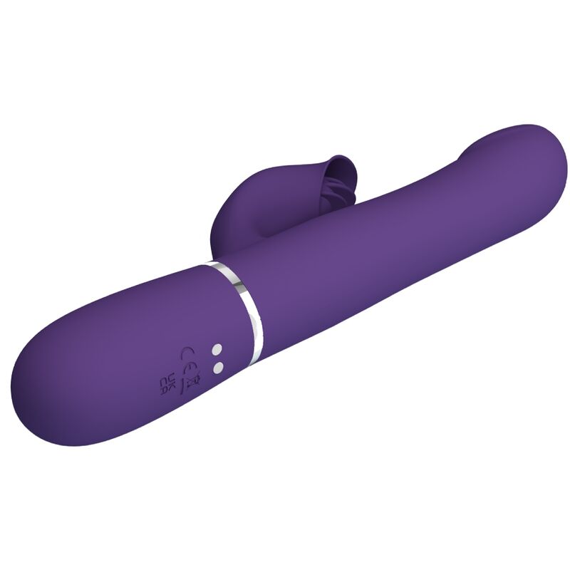 PRETTY LOVE - VIBRADOR CONEJO ZALIN PERLAS 4 EN 1 MORADO