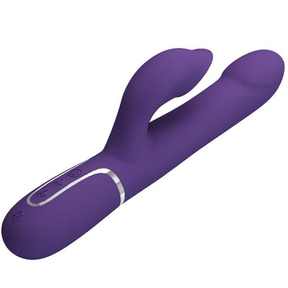 PRETTY LOVE - VIBRADOR CONEJO ZALIN PERLAS 4 EN 1 MORADO