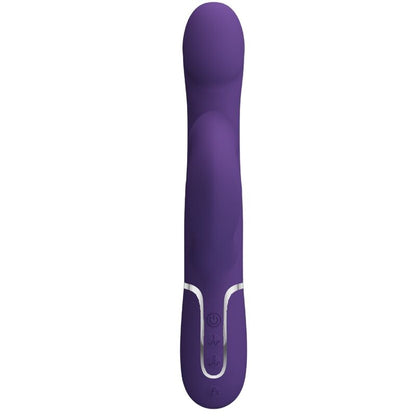 PRETTY LOVE - VIBRADOR CONEJO ZALIN PERLAS 4 EN 1 MORADO