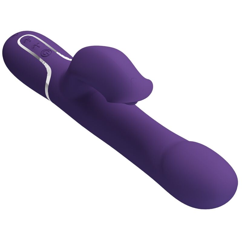 PRETTY LOVE - VIBRADOR CONEJO ZALIN PERLAS 4 EN 1 MORADO