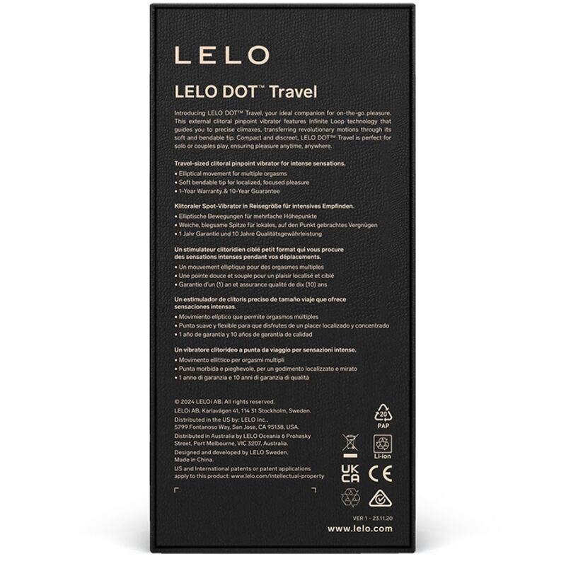 LELO - STIMULATEUR DE CLITORIS DE VOYAGE DOT VIOLET