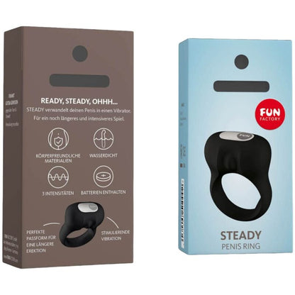 FUN FACTORY - ANILLO PARA EL PENE CON VIBRACIÓN CONSTANTE NEGRO