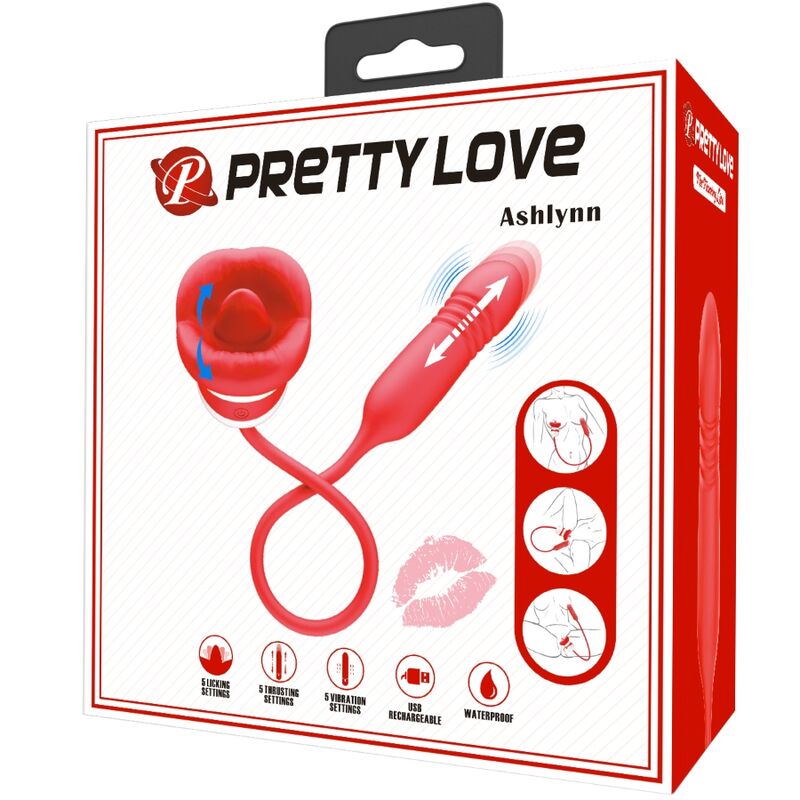 PRETTY LOVE - MASTURBADOR BOCA ROJA ASHLYNN