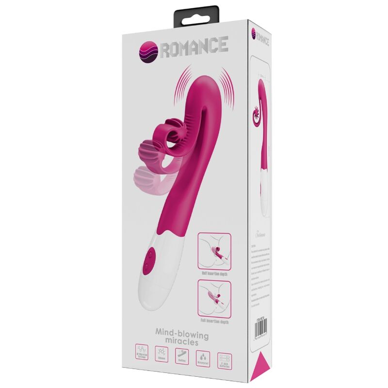 ROMANCE - VIBRATEUR ET STIMULATEUR ROSE 30 VITESSES