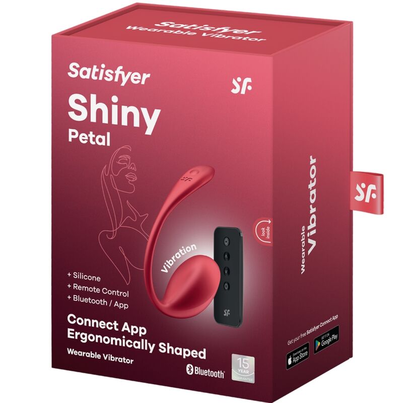 SATISFYER - SHINY PETAL G-SPOT STIMULATOR REMOTE CONTROL RED FREE APP