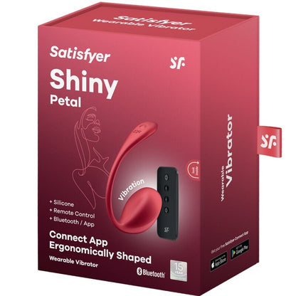 SATISFYER - SHINY PETAL G-SPOT STIMULATOR REMOTE CONTROL RED FREE APP