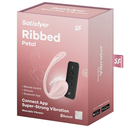 SATISFYER - STIMULATEUR DE POINT G À PÉTALES CÔTELÉES TÉLÉCOMMANDE ROSE APPLICATION GRATUITE