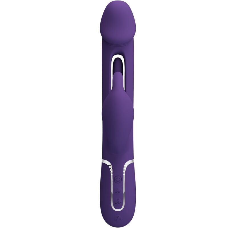 PRETTY LOVE - KAMPAS RABBIT 3 IN 1 MULTIFUNCTION VIBRATOR WITH TONGUE VIOLET