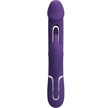 PRETTY LOVE - KAMPAS RABBIT 3 IN 1 MULTIFUNCTION VIBRATOR WITH TONGUE VIOLET