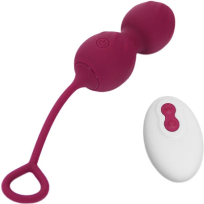 ARMONY - BLOSSOMS POIDS VAGINAUX VIBRANTS TÉLÉCOMMANDE 10 VIBRATIONS ROUGE FONCÉ