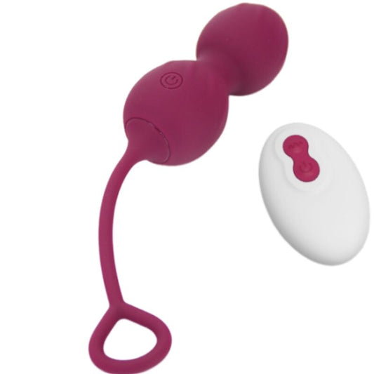 ARMONY - BLOSSOMS POIDS VAGINAUX VIBRANTS TÉLÉCOMMANDE 10 VIBRATIONS ROUGE FONCÉ