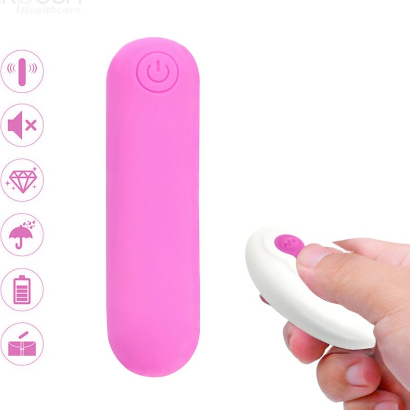 ARMONY - SPLASH JOLINE BULLET VIBRANT EN SILICONE TÉLÉCOMMANDE 10 VIBRATIONS 65 X 15 CM ROSE