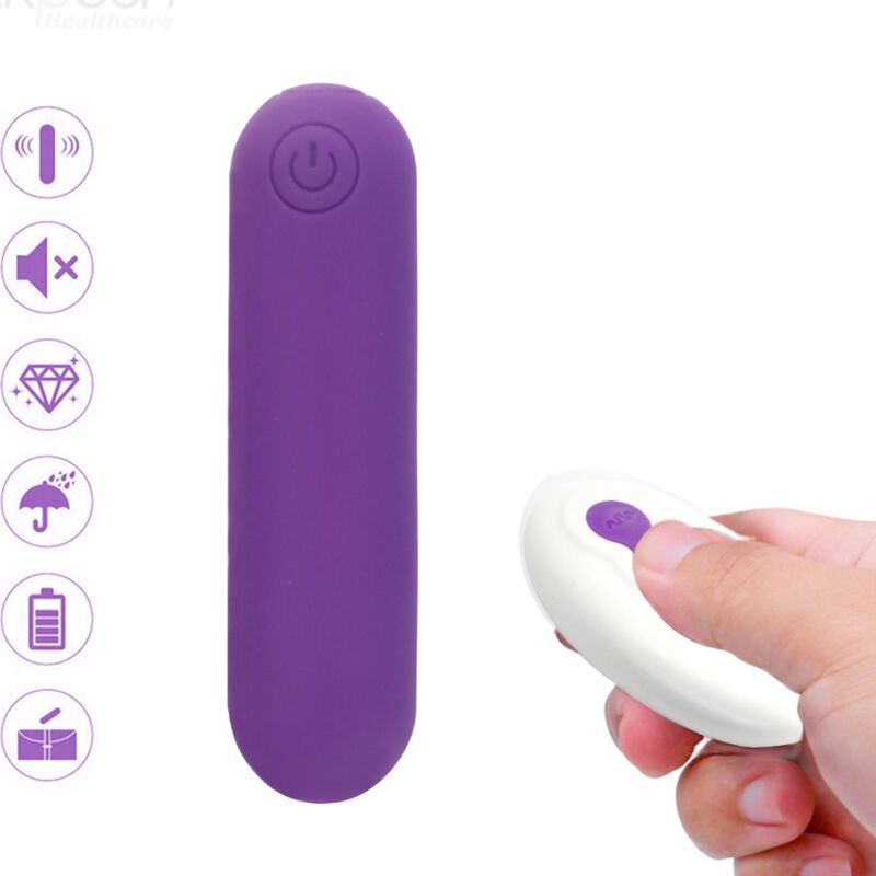 ARMONY - SPLASH JOLINE BULLET VIBRANT EN SILICONE TÉLÉCOMMANDE 10 VIBRATIONS 6,5 X 1,5 CM VIOLET