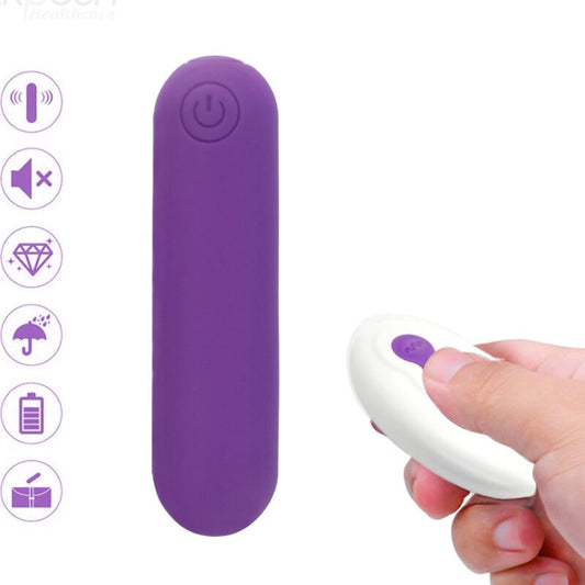 ARMONY - SPLASH JOLINE BULLET VIBRANT EN SILICONE TÉLÉCOMMANDE 10 VIBRATIONS 6,5 X 1,5 CM VIOLET