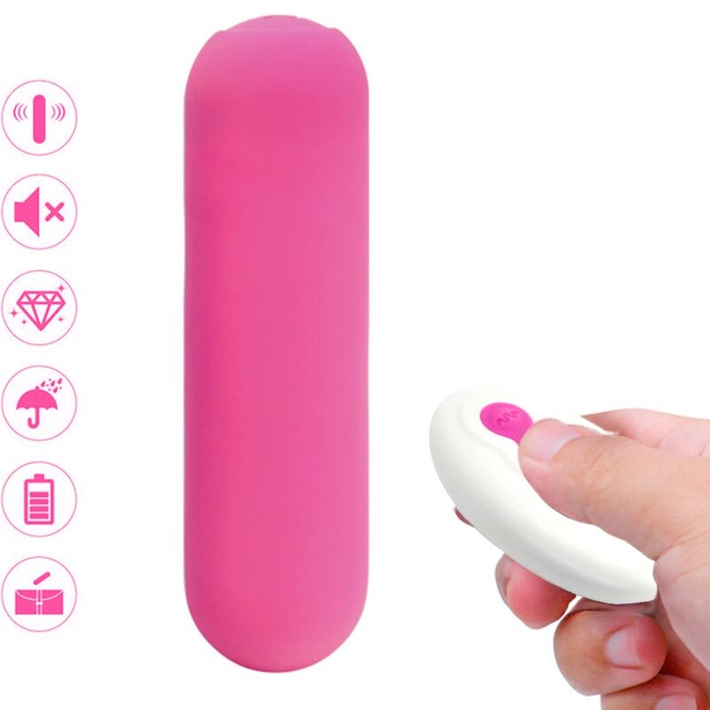 ARMONY - SPLASH JOIE BULLET VIBRANT EN SILICONE TÉLÉCOMMANDE 10 VIBRATIONS 75 X 19 CM ROSE