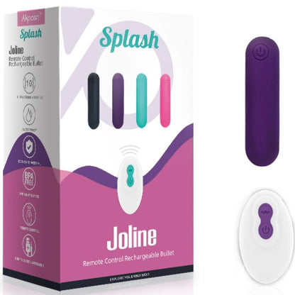 ARMONY - SPLASH JOLINE BULLET VIBRANT EN SILICONE TÉLÉCOMMANDE 10 VIBRATIONS 6,5 X 1,5 CM VIOLET