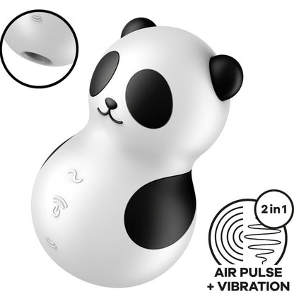 SATISFYER - STIMULATEUR ET VIBRATEUR POCKET PANDA NOIR ET BLANC