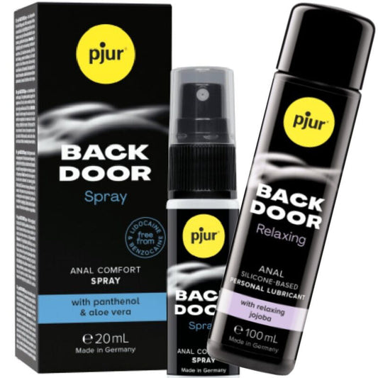 PJUR - SET DE LUBRICANTE ANAL Y SPRAY PARA PUERTA TRASERA