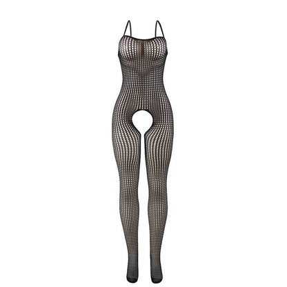 SUBBLIME - 951726 BODYSTOCKING CROTCHLESS DE REJILLA ELÁSTICO NEGRO TALLA ÚNICA