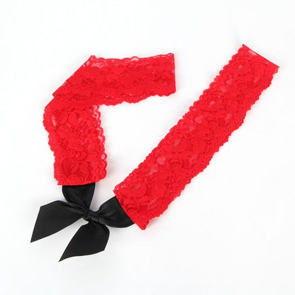 SUBBLIME - 952068 SHORT FISHNET DRESS WITH BLACK AND RED SEAMS ONE SIZE