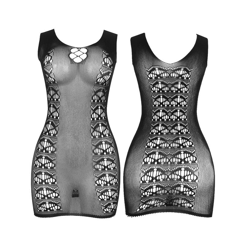 SUBBLIME - 952167 BLACK STRETCH SHORT FISHNET DRESS ONE SIZE