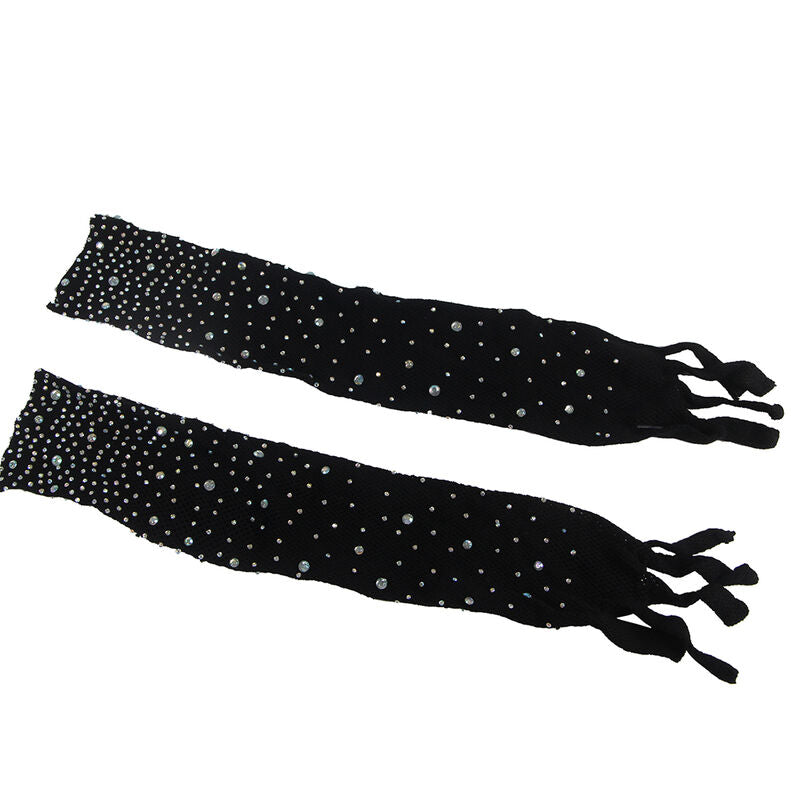 SUBBLIME - 952174 Body résille avec gants et diamants, noir, taille unique