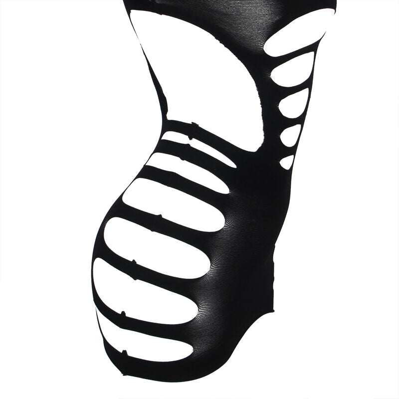 SUBBLIME - 952266 BLACK LONG-SLEEVED STRETCH FISHNET DRESS ONE SIZE