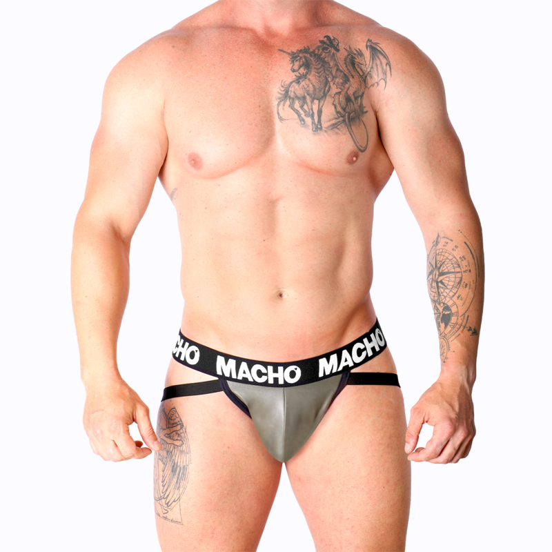 MACHO - MX27GR JOCK PIEL GRIS BEIGE S