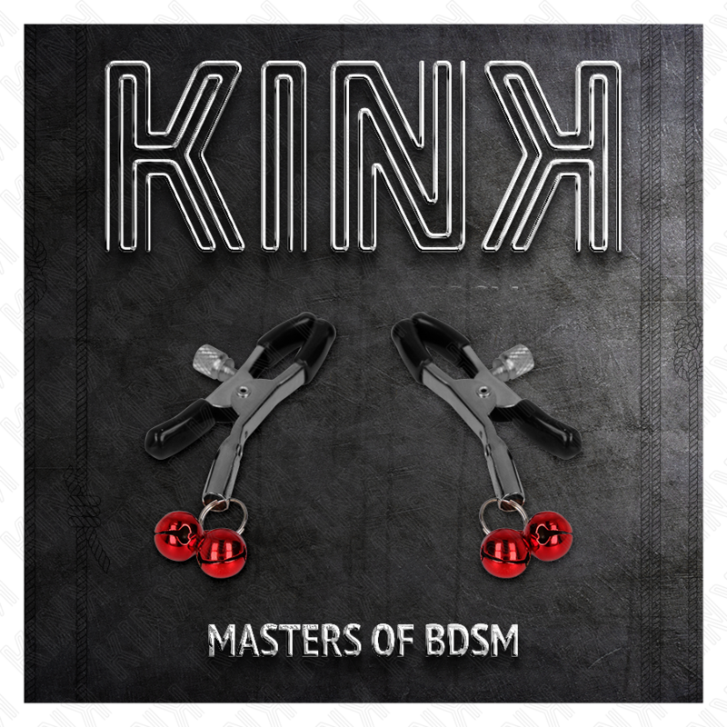 KINK - PINCES À TÉTONS DOUBLE CLOCHE ROUGES 6 CM