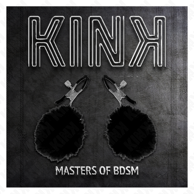 KINK - PINCES À TÉTONS AVEC POMPON NOIR 6 CM