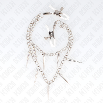 KINK - NIPPLE CLAMPS WITH BARBED CHAIN ​​30 CM