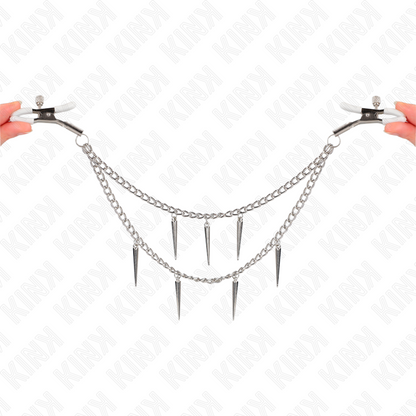 KINK - NIPPLE CLAMPS WITH BARBED CHAIN ​​30 CM