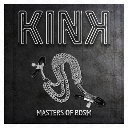 KINK - PINCES À TÉTONS TRIPLE CHAÎNE ARGENTÉES 20/23/28 CM