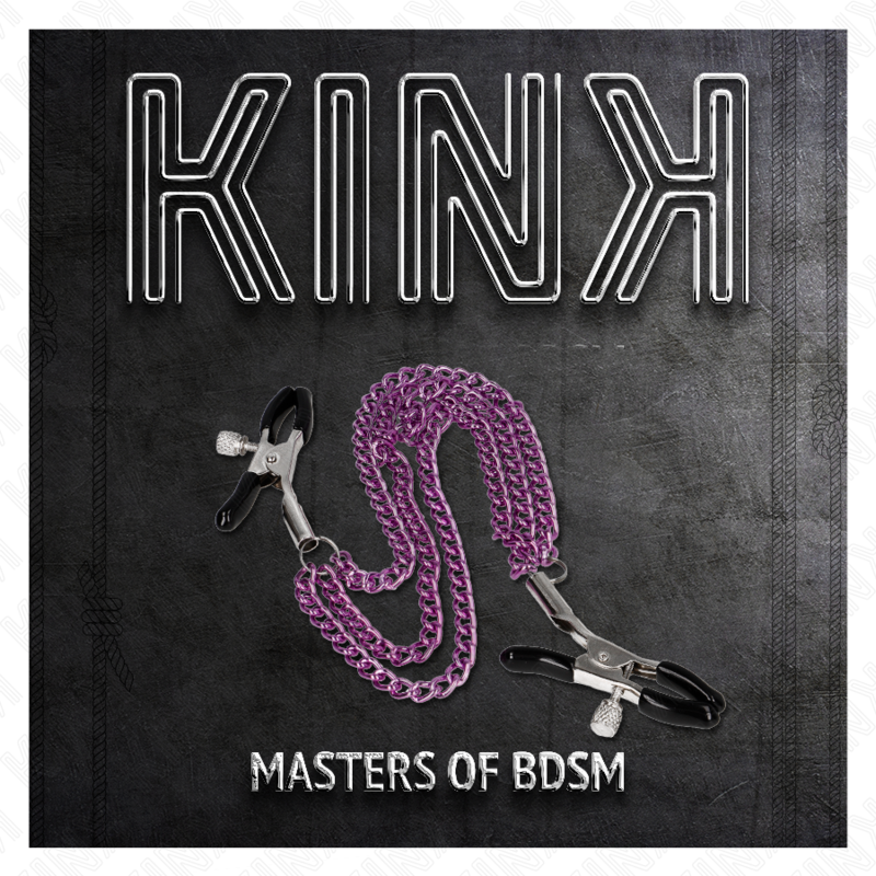 KINK - PINCES À TÉTONS TRIPLE CHAÎNE VIOLET 20/23/28 CM