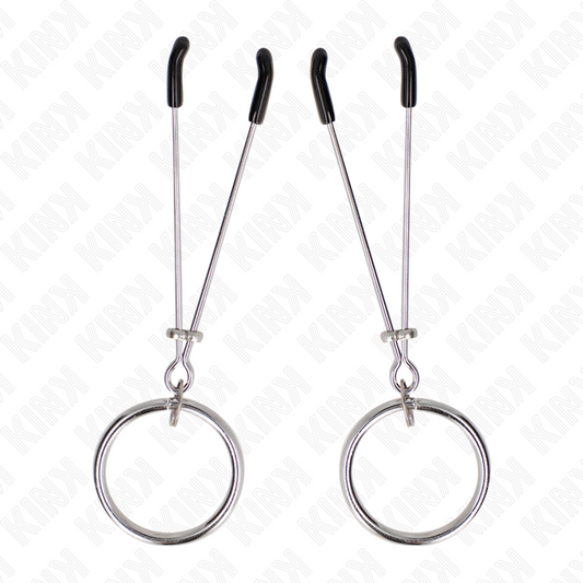 KINK - PINZAS PARA PEZONES DELGADAS CON ANILLO TÓRICO 7 CM