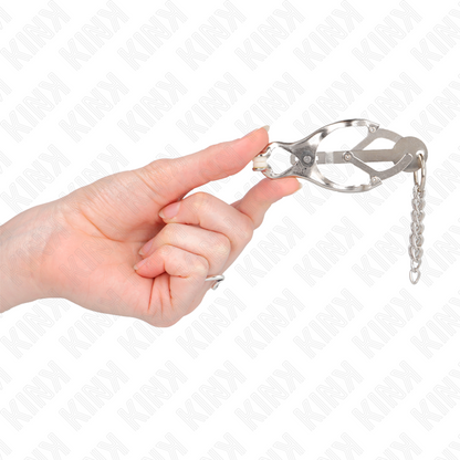 KINK - JAPANESE STYLE NIPPLE CLAMPS WITH SILVER CHAINS
