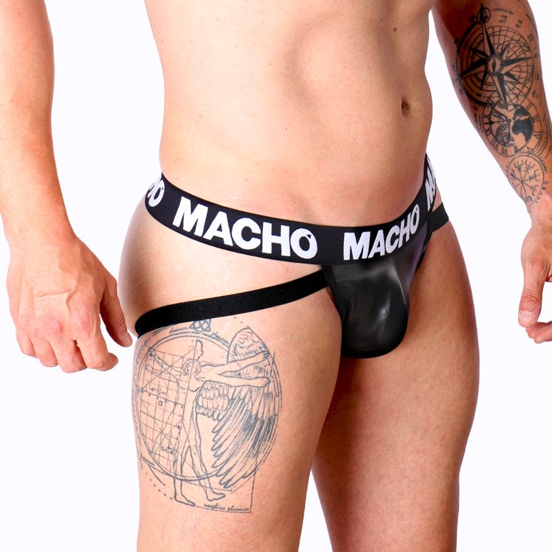 MACHO - MX25NC JOCK BLACK LEATHER S