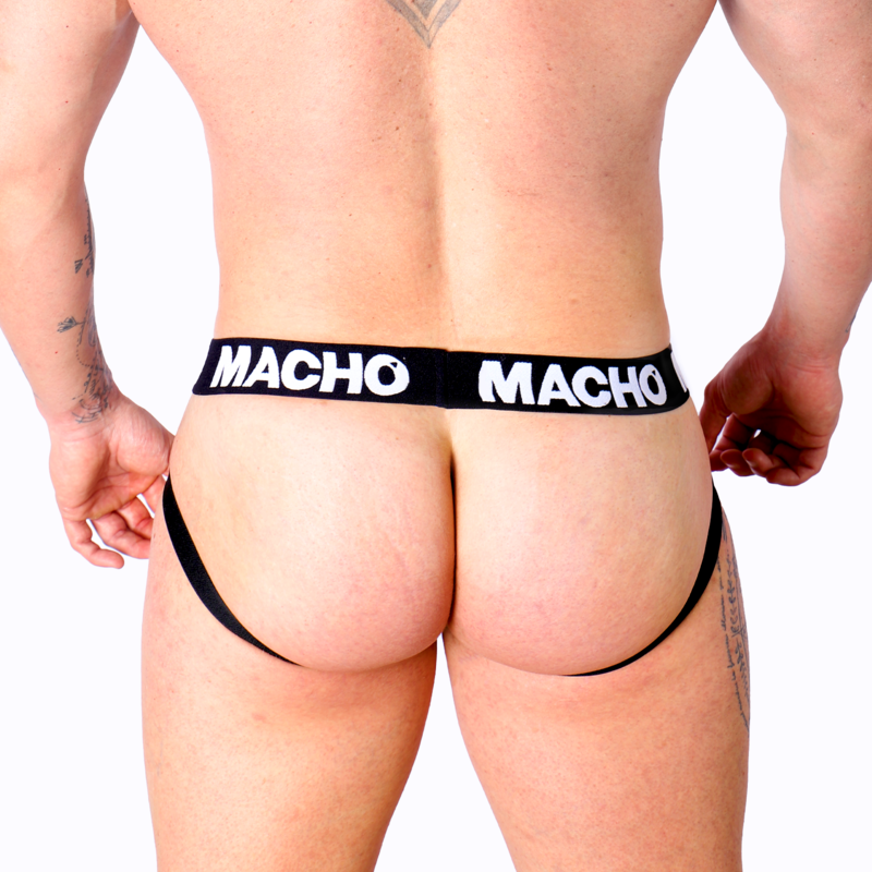 MACHO - MX25NC JOCK BLACK LEATHER S