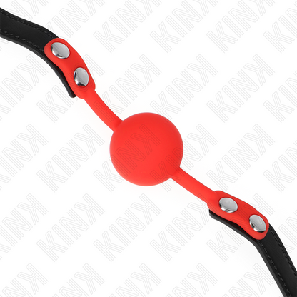 KINK - BÂILLON-BOULE EN SILICONE ROUGE 4 CM 60 x 2 CM