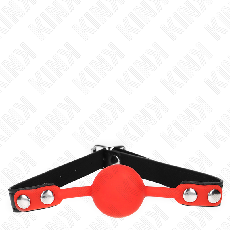 KINK - BÂILLON-BOULE EN SILICONE ROUGE 4 CM 60 x 2 CM