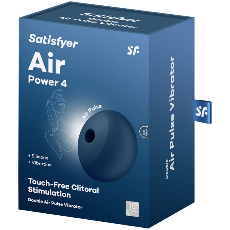 SATISFYER - STIMULATEUR ET VIBRATEUR AIR POWER 4 12 VIBRATIONS BLEU